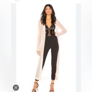 Chrissy Teigen x Revolve Muse Duster in White Sand